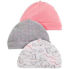 Шапочки для новонароджених Dino Pink