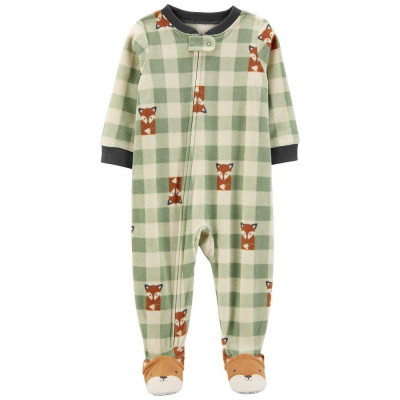 Чоловічок флісовий з закритими ніжками Carters Green Fox