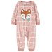 Чоловічок флісовий з відкритими ніжками Carters Pink Fox