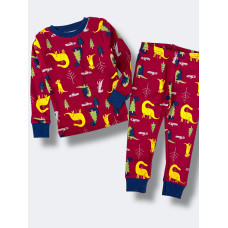 Піжама Dinosaur Burgundy
