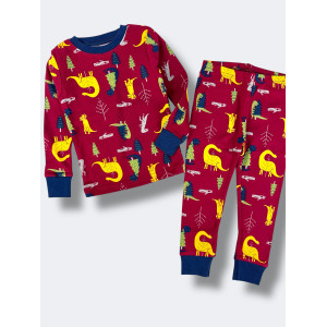 Піжама Dinosaur Burgundy
