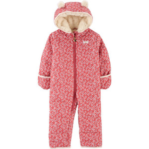 Комбінезон OshKosh Sherpa-Lined Floral Bear