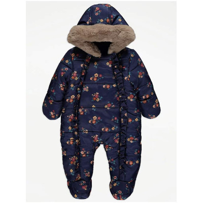 Кобінезон зимовий George Navy Floral Snowsuit