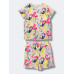 Комплект: футболка + шорти George Bright Flamingo Floral/Natural