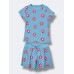 Комплект в рубчик: футболка + шорти George Bright Heart Flower/Blue