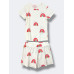 Комплект в рубчик: футболка + шорти George Bright Heart Flower/White
