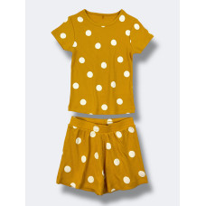 Комплект в рубчик: футболка + шорти Bright Heart Flower/Yellow