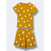 Комплект в рубчик: футболка + шорти George Bright Heart Flower/Yellow