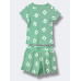 Комплект в рубчик: футболка + шорти George Bright Heart Flower/Mint