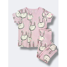 Комплект: футболка + легінси Bunny /рожевий