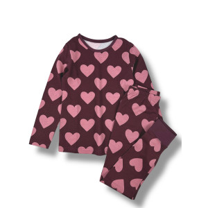 Піжама Burgundy /large hearts