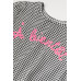 Лонгслів H&M Black/Dogtooth-patterned