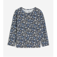 Лонгслів H&M Dark blue/Floral