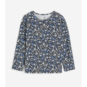Лонгслів H&M Dark blue/Floral