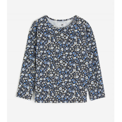 Лонгслів H&M Dark blue/Floral