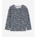 Лонгслів H&M Dark blue/Floral