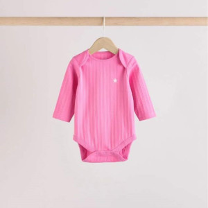 Бодік з довгим рукавом Ribbed/Pink Little Star