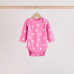 Бодік з довгим рукавом Next Ribbed/Pink Stars