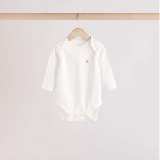 Бодік з довгим рукавом Ribbed/White Little Star