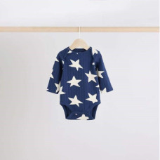 Бодік з довгим рукавом Ribbed/Dark Blue Stars