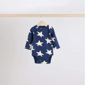 Бодік з довгим рукавом Ribbed/Dark Blue Stars