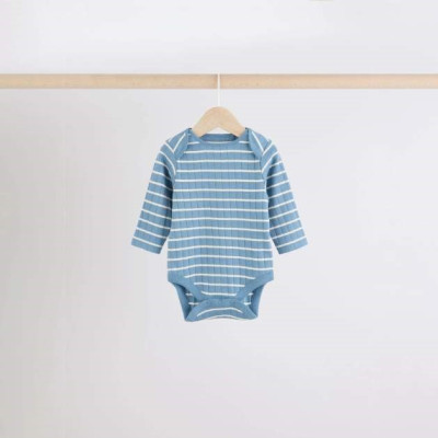 Бодік з довгим рукавом Next Ribbed/Blue Stripes