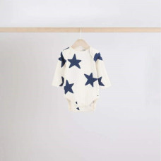 Бодік з довгим рукавом Ribbed/White Stars