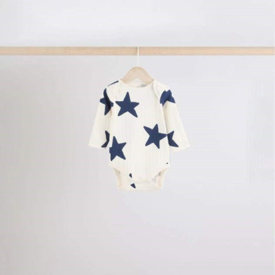 Бодік з довгим рукавом Next Ribbed/White Stars