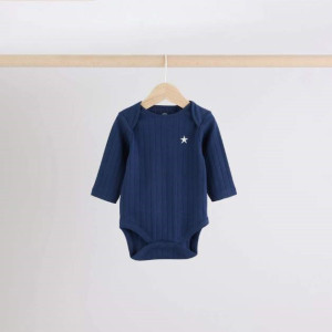 Бодік з довгим рукавом Ribbed/Dark Blue Small Star