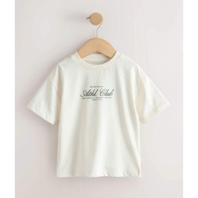 Футболка оверсайз Slogan /White