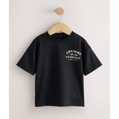Футболка оверсайз Slogan /Black