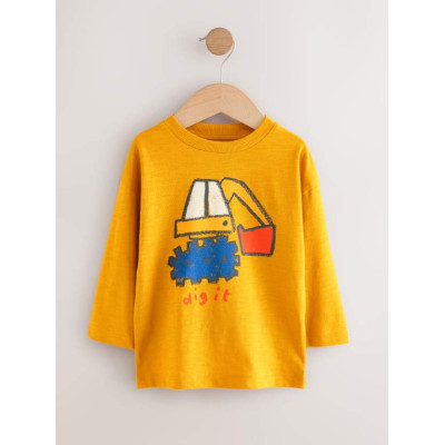 Лонгслів оверсайз Next Digger / Yellow 092/1,5-2 роки/ арт.kf1551201