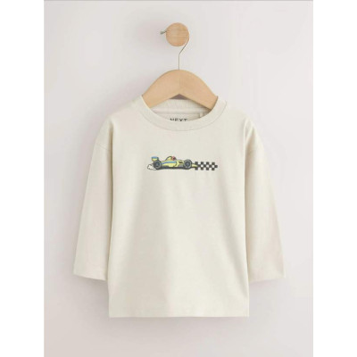 Лонгслів оверсайз Racing /Beige