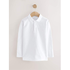 Поло з довгим рукавом Basic  /White