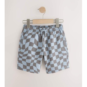 Шорти з бавовняного попліну Cotton Regular /Checkerboard Blue-Grey