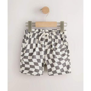 Шорти Cotton /Checkerboard Grey White