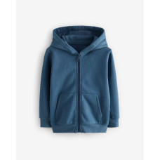 Зіп худі з флісовим начосом Mid Blue Plain